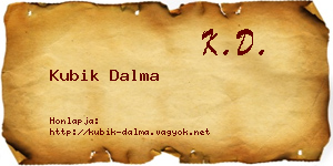 Kubik Dalma névjegykártya